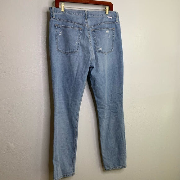 Boyish Boyish 100% Cotton The Billy Distressed Tapered Jean - Cotton, Denim