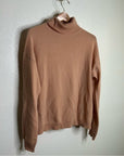 Velvet By Graham & Spencer 100% Cashmere Blush Pink Turtleneck Sweater