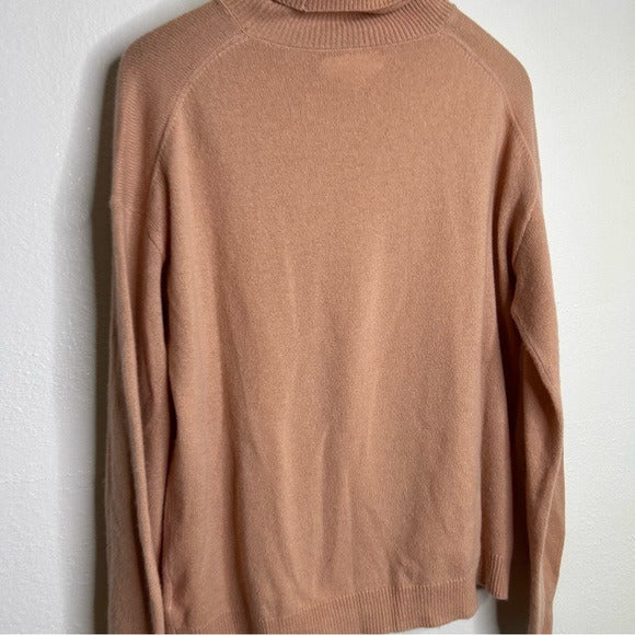 Velvet By Graham &amp; Spencer 100% Cashmere Blush Pink Turtleneck Sweater