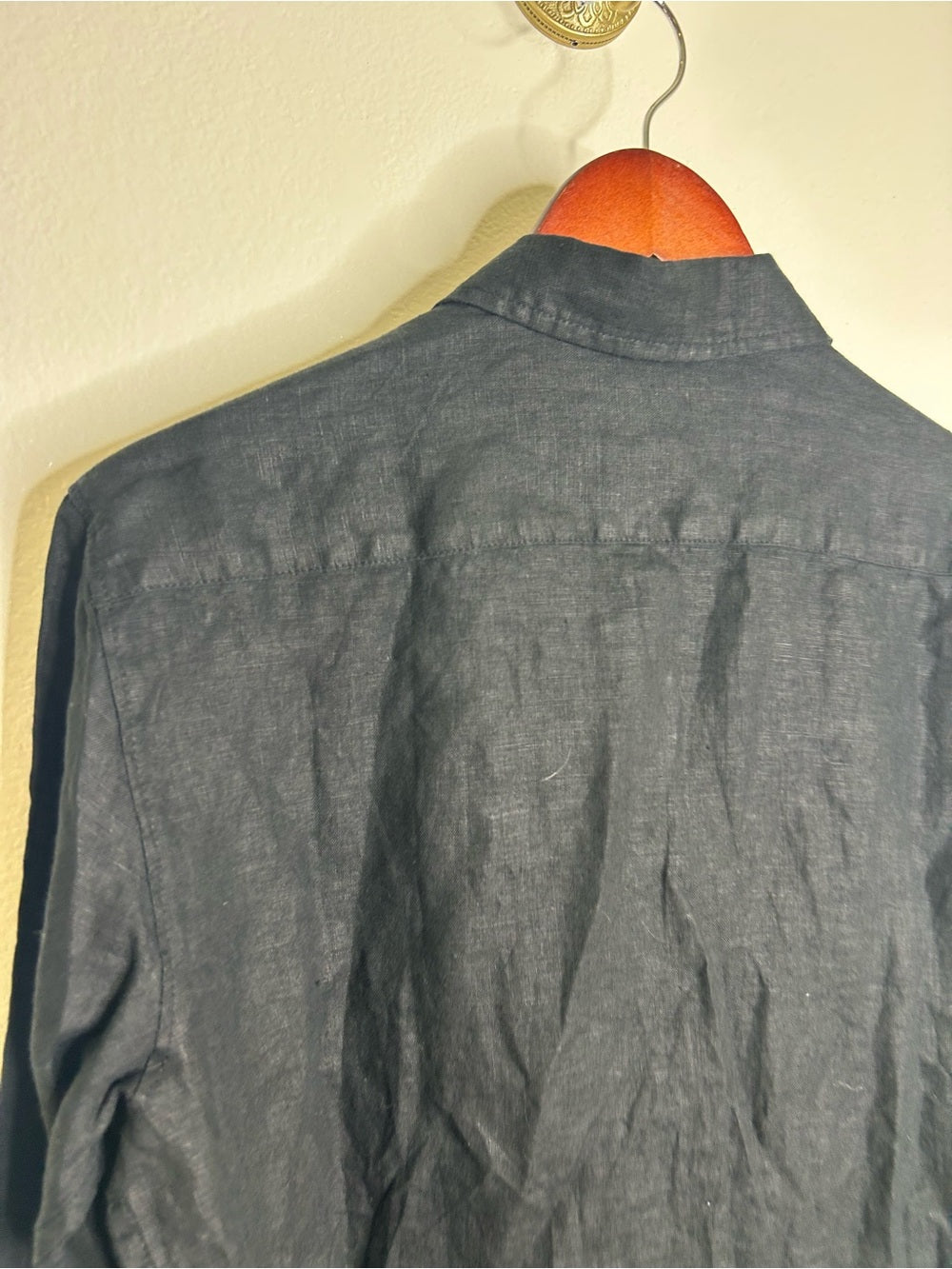 J. Crew x Baird McNutt  100% Irish Linen Garçon Classic Button-Up in Black