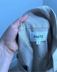 MATE The Label 100% Organic Linen Utility Style Short Sleeve Jumpsuit