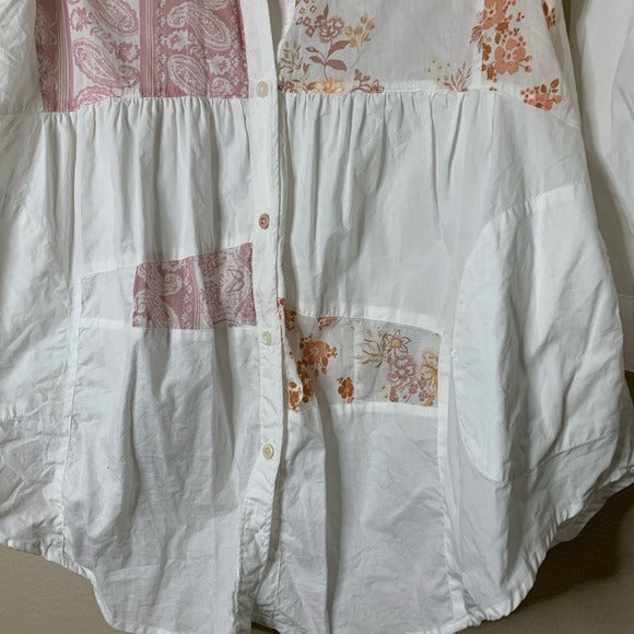 Anthropologie Anthropologie Maeve 100% Cotton Patchwork Paisley Tunic Button Down - Cotton