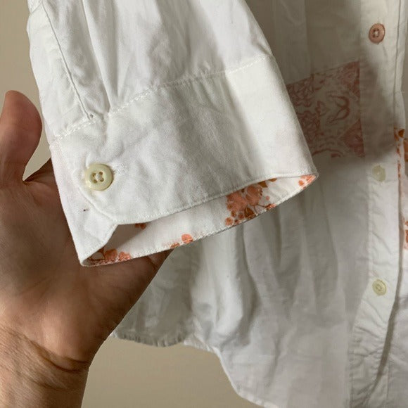 Anthropologie Maeve 100% Cotton Patchwork Paisley Tunic Button Down