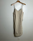 MATE The Label 100% Linen Midi Slip Dress in Natural