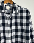 Anthropologie Maeve 100% Cotton Black White Checkered Button Down Shirt