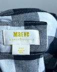 Anthropologie Maeve 100% Cotton Black White Checkered Button Down Shirt