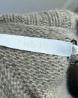 One Grey Day 100% Cashmere Green Textured Puff Sleeve Sweater Green