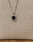925 Sterling Silver Black Onyx Pendant Necklace