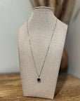 925 Sterling Silver Black Onyx Pendant Necklace