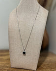 925 Sterling Silver Black Onyx Pendant Necklace