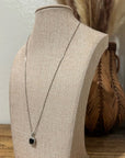 925 Sterling Silver Black Onyx Pendant Necklace