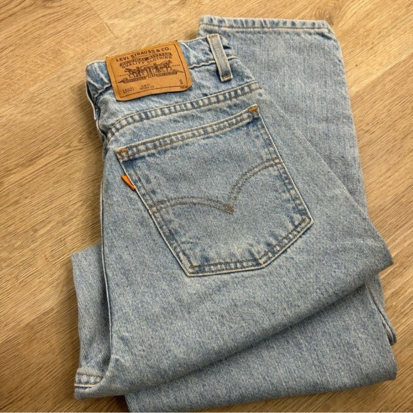 Levi&amp;#39;s Vintage Levi&amp;#39;s Orange Tab 100% Cotton Straight Tapered Leg High Waisted Jean - Cotton, Denim