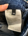 3x1 100% Cotton Two Tone Cropped Flare Jean