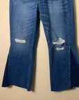 3x1 100% Cotton Two Tone Cropped Flare Jean