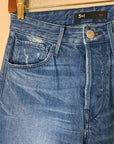 3x1 100% Cotton Two Tone Cropped Flare Jean