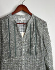 Nation LA 100% Cotton Floral Sage Green Button Down Lightweight Blouse