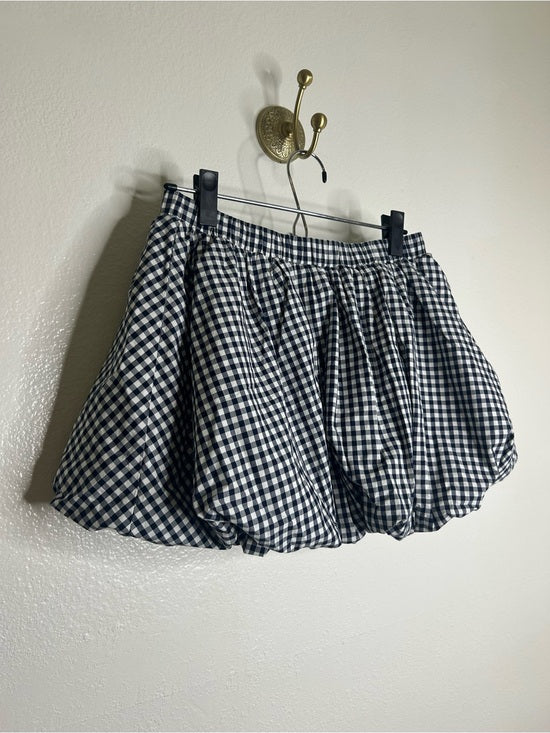 Aritzia Sunday Best 100% Cotton Bubble Hem Gingham Mini Skirt