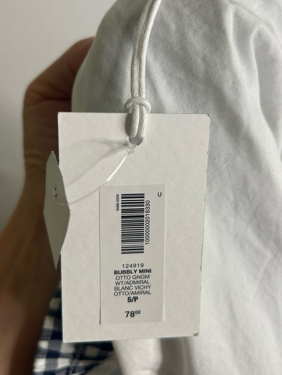 Aritzia Sunday Best 100% Cotton Bubble Hem Gingham Mini Skirt