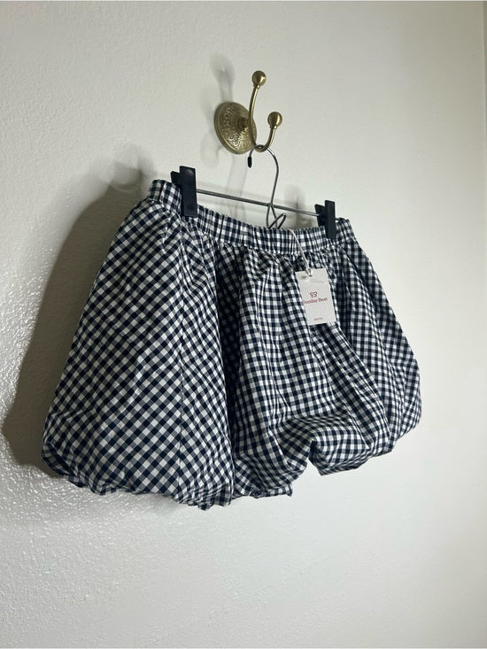Aritzia Sunday Best 100% Cotton Bubble Hem Gingham Mini Skirt