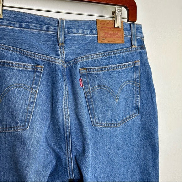 Levi’s Premium 100% Cotton 501 Distressed Straight Leg