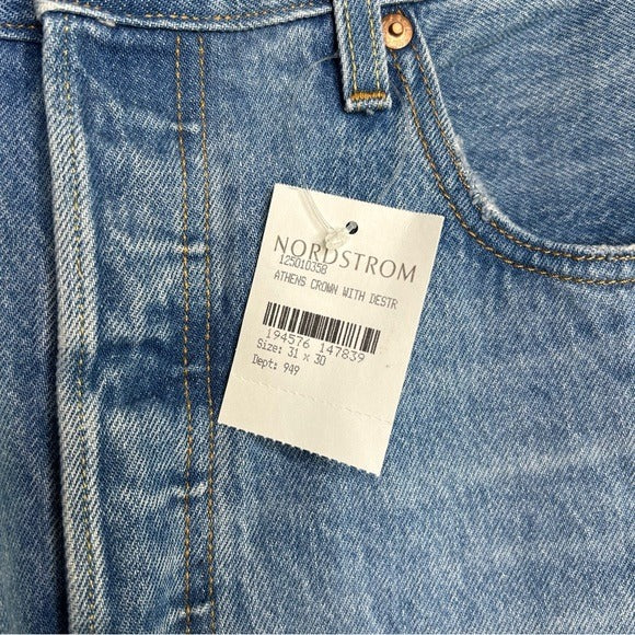 Levi’s Premium 100% Cotton 501 Distressed Straight Leg
