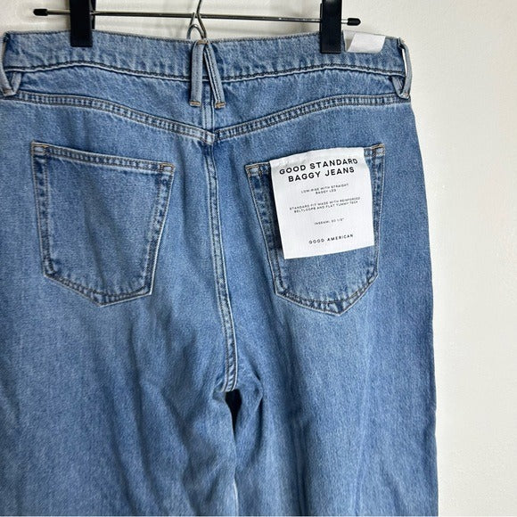 Good American 100% Cotton Good Standard Baggy Straight Leg Slouchy Jean