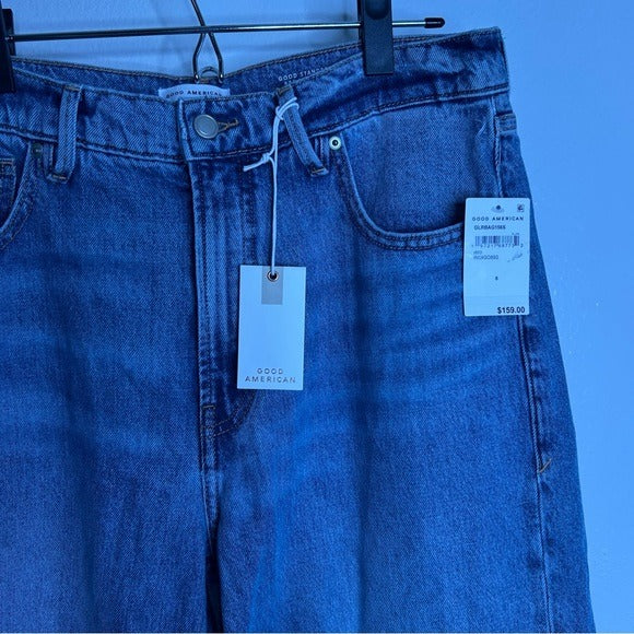 Good American 100% Cotton Good Standard Baggy Straight Leg Slouchy Jean