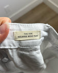 Madewell 100% Linen The Zoey Relaxed Wide Leg Pant in White