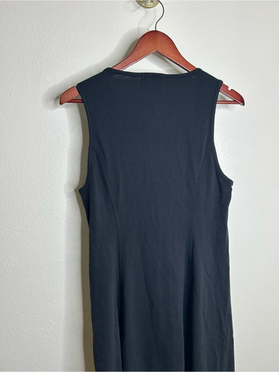Nation LA 100% Cotton Black Gold Button V - Neck Button Down Mini Dress