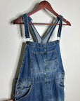 Free People 100% Cotton Ziggy Denim Straight Leg Overalls Medium Wash