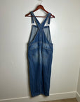 Free People 100% Cotton Ziggy Denim Straight Leg Overalls Medium Wash