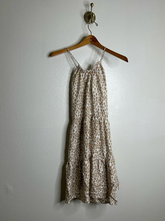 Unsubscribed Unsubscribed 100% Silk Giraffe Animal Print Halter Cinched Dress - Silk