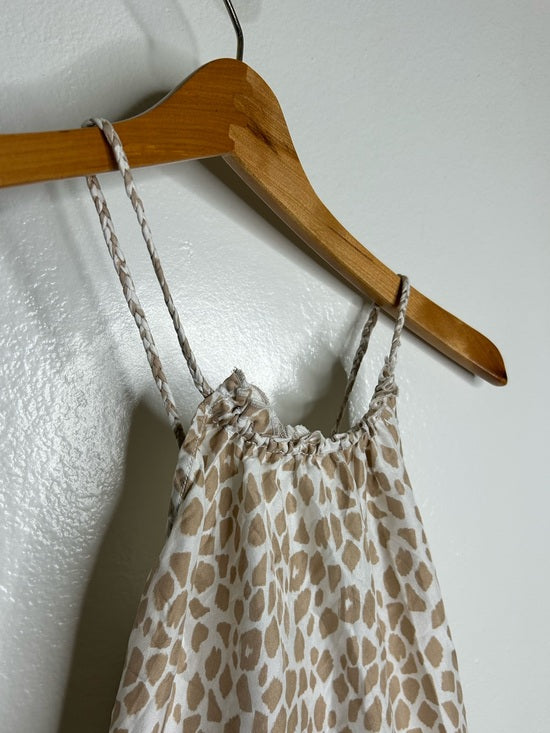 Unsubscribed Unsubscribed 100% Silk Giraffe Animal Print Halter Cinched Dress - Silk