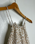Unsubscribed 100% Silk Giraffe Animal Print Halter Cinched Dress