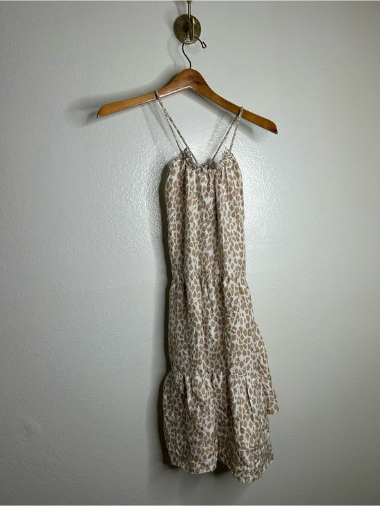 Unsubscribed Unsubscribed 100% Silk Giraffe Animal Print Halter Cinched Dress - Silk