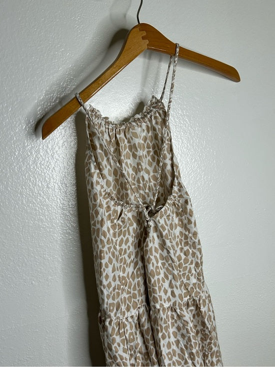 Unsubscribed Unsubscribed 100% Silk Giraffe Animal Print Halter Cinched Dress - Silk