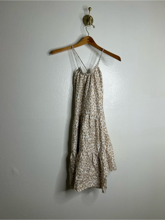 Unsubscribed Unsubscribed 100% Silk Giraffe Animal Print Halter Cinched Dress - Silk