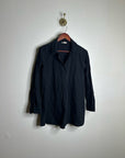 Eileen Fisher 100% Organic Cotton Popover Long Sleeve Tunic Long Sleeve Blouse