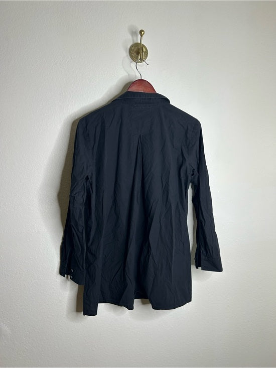 Eileen Fisher 100% Organic Cotton Popover Long Sleeve Tunic Long Sleeve Blouse