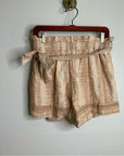 Cleobella 100% Cotton High Waist Netural Paperbag Short