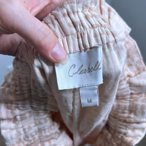 Cleobella 100% Cotton High Waist Netural Paperbag Short