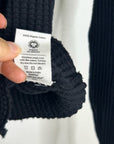 MATE The Label 100% Organic Cotton Waffle Button Down Cardigan Black