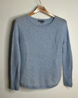 VINCE 100% Cashmere Baby Blue Ribbed Pullover Sweater