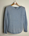 VINCE 100% Cashmere Baby Blue Ribbed Pullover Sweater