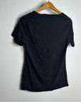 ATM 100% Cotton Black Scoop Neck Short Sleeve T - Shirt Top