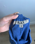 FLAX 100% Linen Blue Cropped Wide Leg Pull on Pant