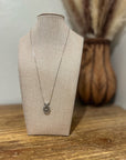 925 Sterling Silver Diamond Accent Pendant 18 in Chain Necklace