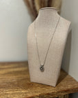 925 Sterling Silver Diamond Accent Pendant 18 in Chain Necklace