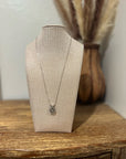 925 Sterling Silver Diamond Accent Pendant 18 in Chain Necklace