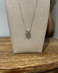925 Sterling Silver Diamond Accent Pendant 18 in Chain Necklace
